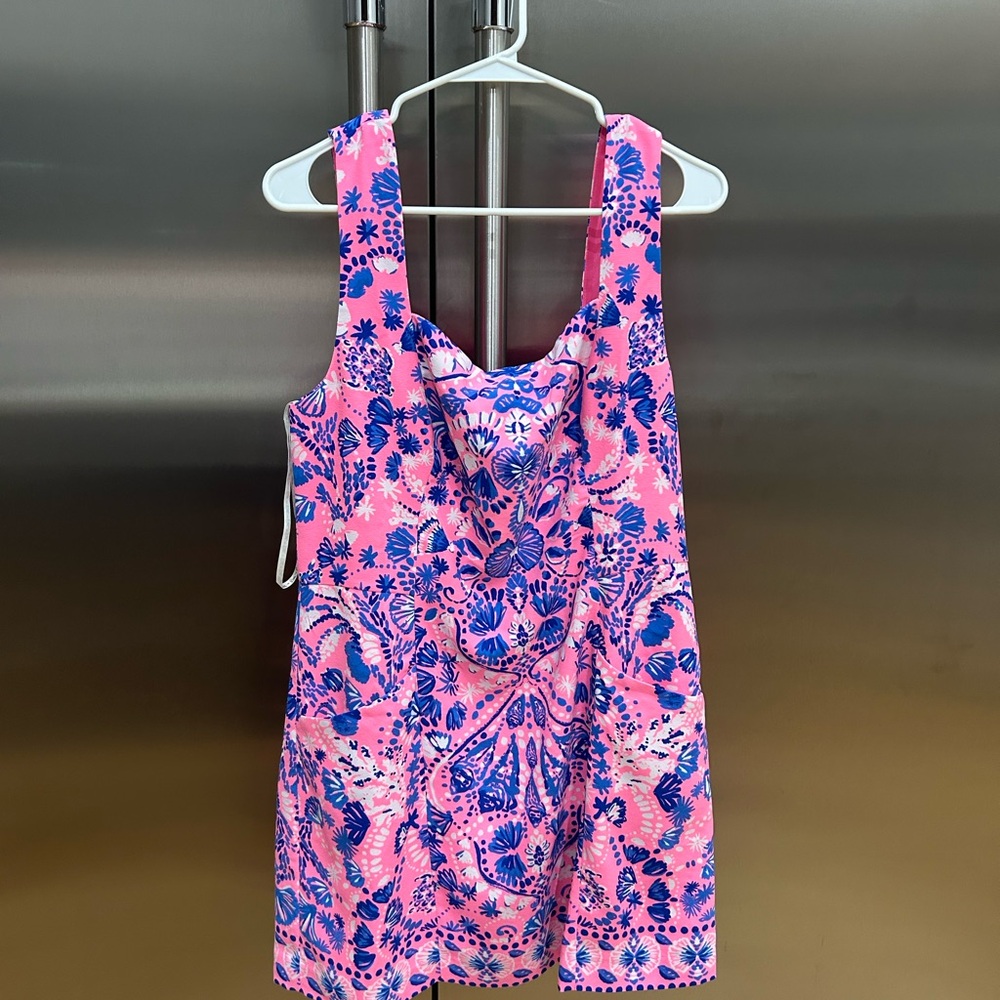 Lilly Pulitzer Pink and Blue Midi Dress